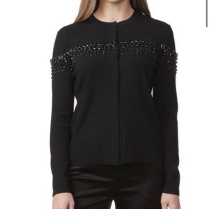Escada faux-gem studded knit cardigan New